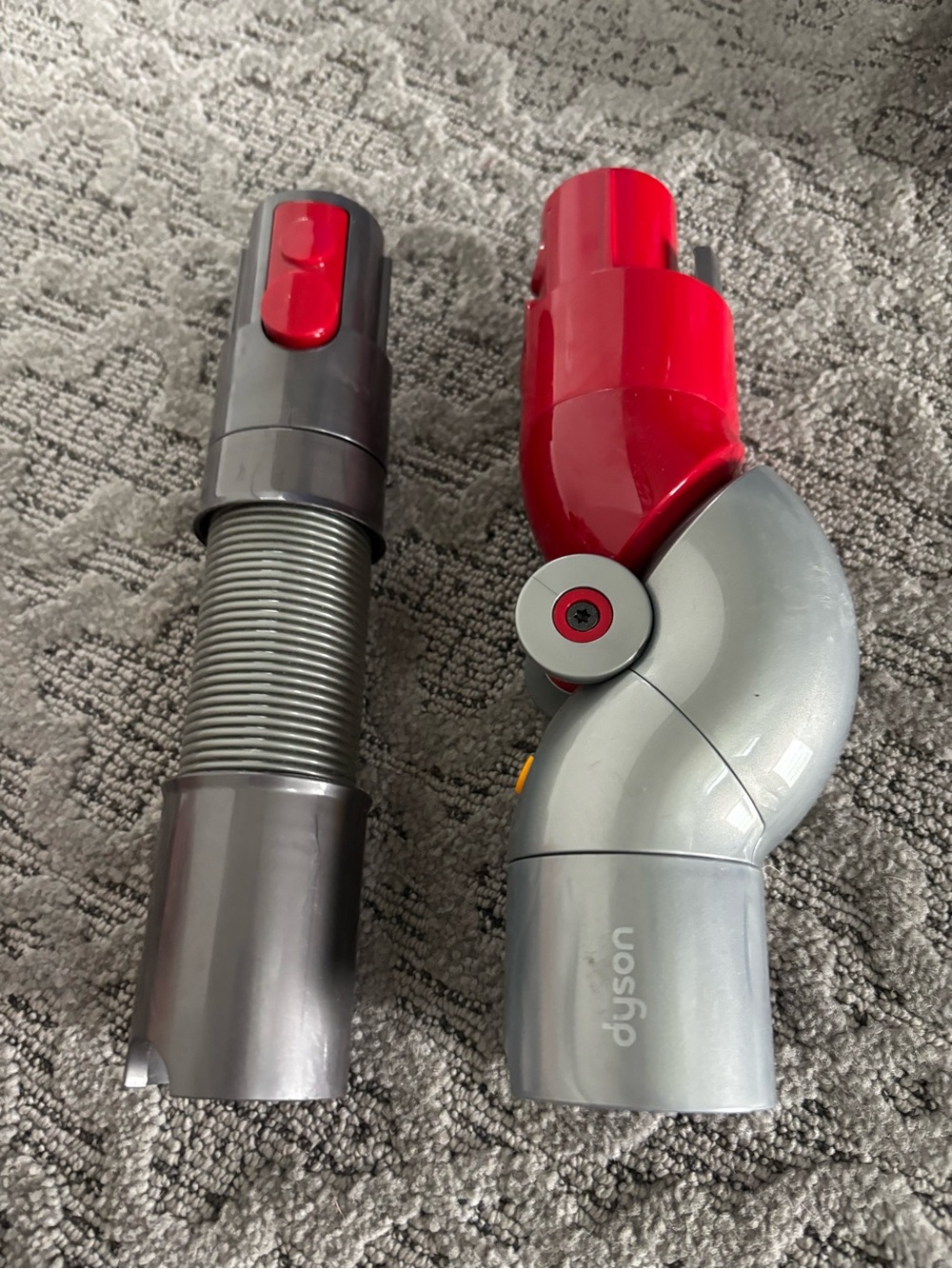 Dyson Red and Silver Curved Hose & Connector Set